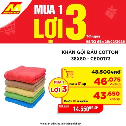 Khăn Gội Đầu Cotton Zelda 38X80 - CE00173